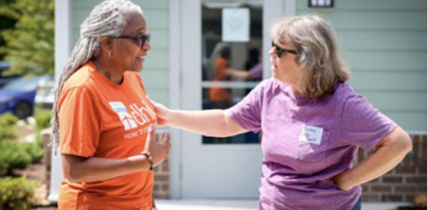 Two women talk about the importance of community.