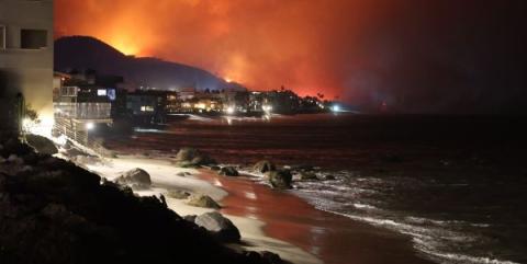 Los Angeles on fire. 
