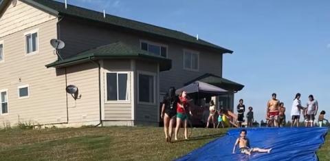 Jody and her family made a water slide in their backyard, embracing homeownership as a place for family.