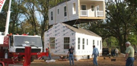 Two modular houses. 